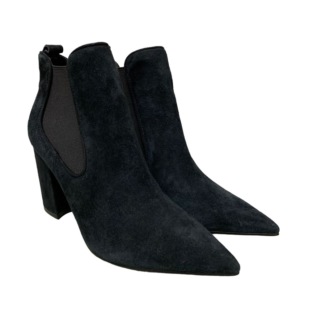 Like NEW Marc Fisher Black Suede Booties size 5.5